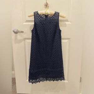 LOFT Navy Lace Dress Women’s Size 0